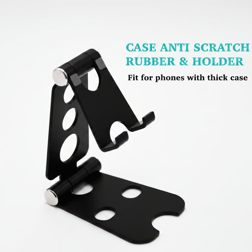 Adjustable Phone Stand, Foldable Cell Phone Holder with Pouch