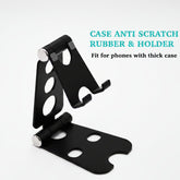 Adjustable Phone Stand, Foldable Cell Phone Holder with Pouch
