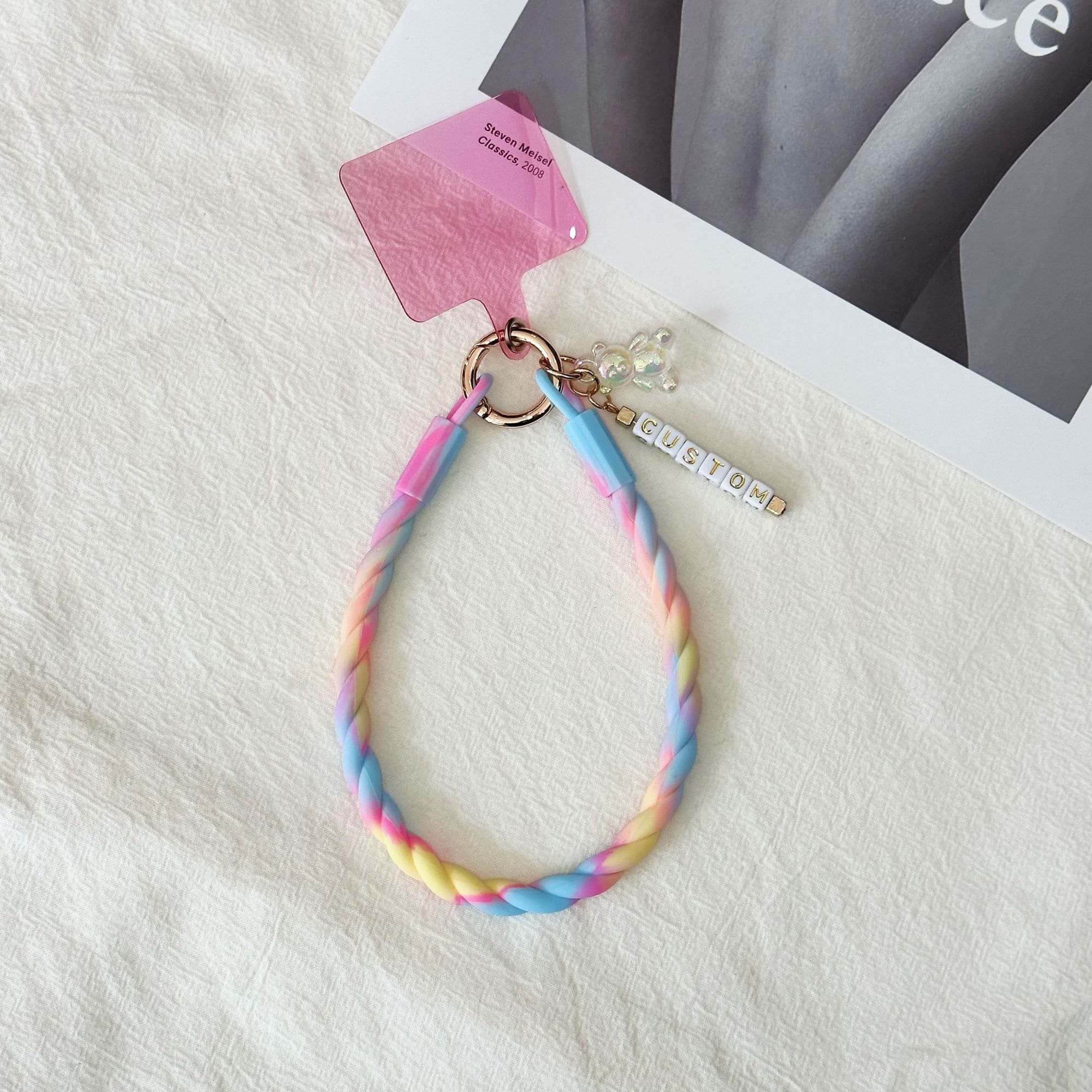 Silicone Phone Straps with Custom Names, Compatible with All Phone Models