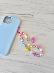 Fruity Tooty Phone Charm – Colorful Beaded Phone Strap, Kawaii Y2K Aesthetic Lanyard