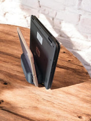 Dual Laptop & Tablet Vertical Stand: Space-Saving Desk Organizer