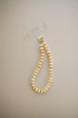 Phone Charm Strap with Yellow Calcite and Rainbow Beads