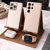 Minimalist Dual Phone Stand Organizer – Modern Desk & Nightstand Holder