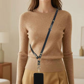 Crossbody Phone Strap Full Grain Leather Cellphone Lanyard
