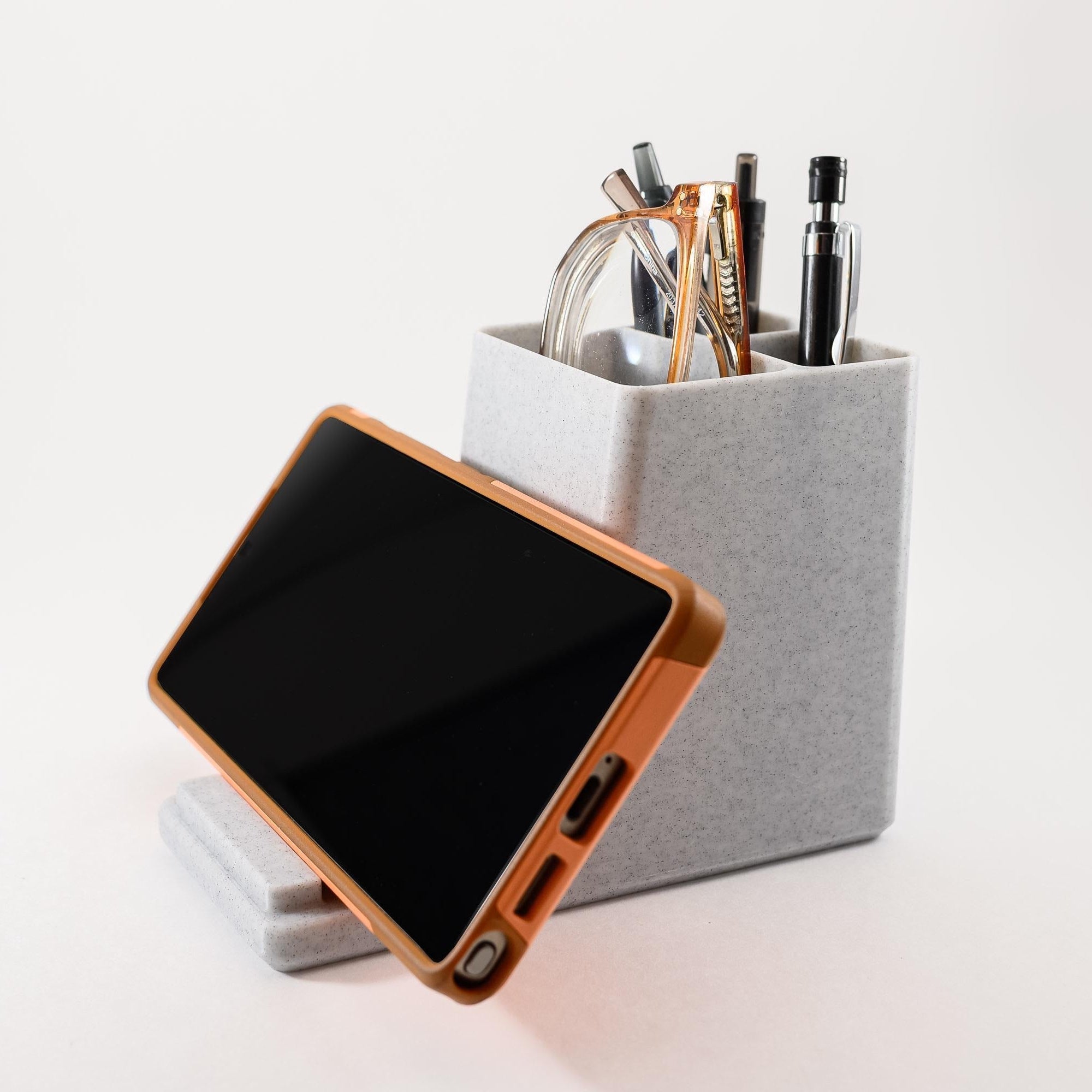 Phone Stand with Accessory Slots