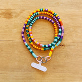 Long Crossbody Phone Strap, Colorful Lanyard, Rope Necklace, Hands Free Phone Accessory