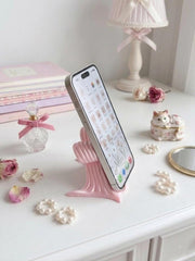 Pink Bow Phone Stand - 3D Printed Smartphone Holder