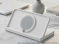 Minimalist Magnetic Phone Dock Compatible with MagSafe, Multi-Device Charging Station