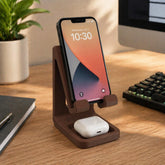Phone and Headphone Stand, 3D Printed Desk Organizer, Minimalist Phone Holder, Office Desk Setup, Home Office Decor