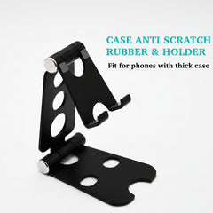 Adjustable Phone Stand, Foldable Cell Phone Holder with Pouch