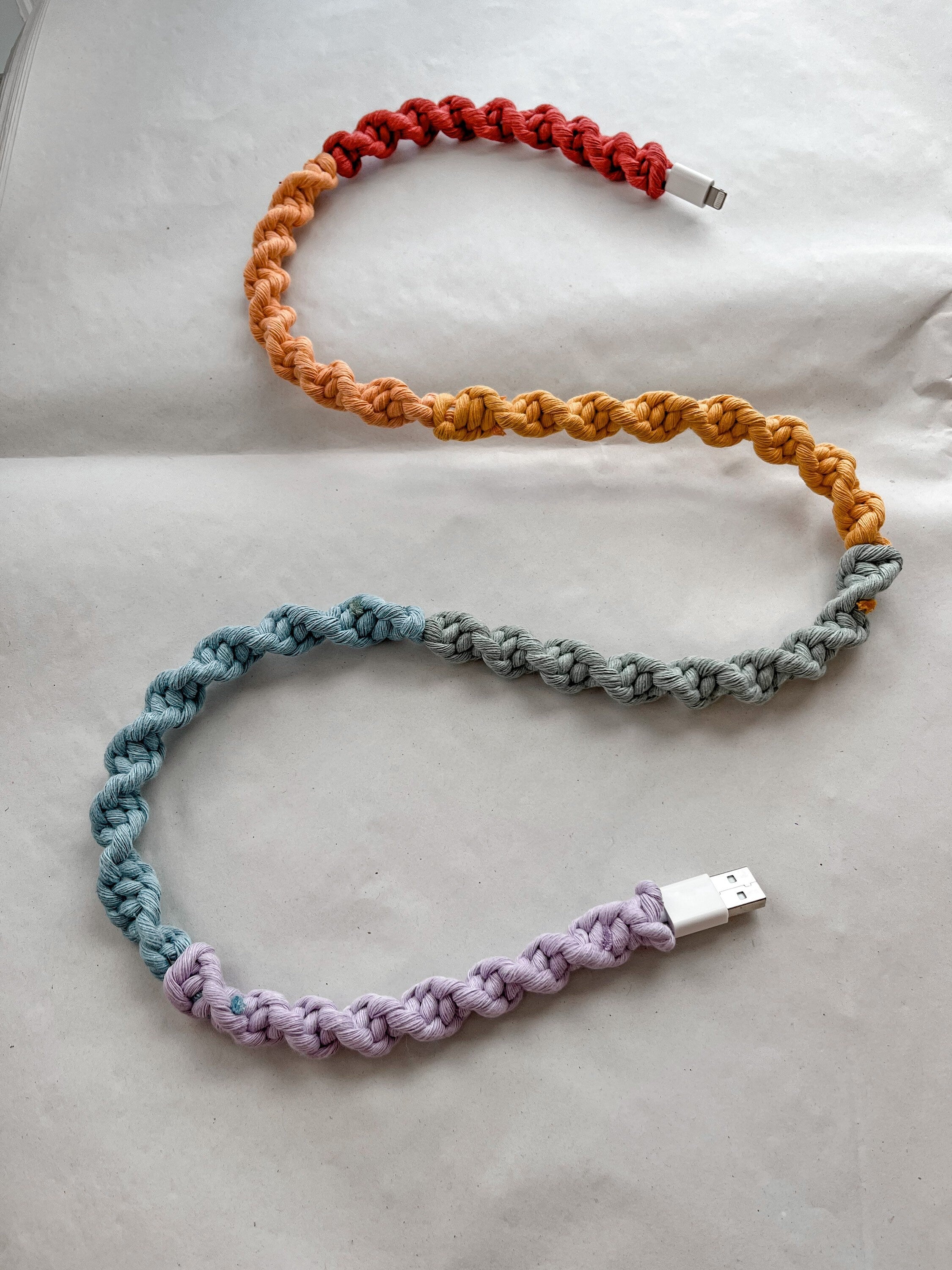 Macrame Phone Charger: Recycled Cotton Cord